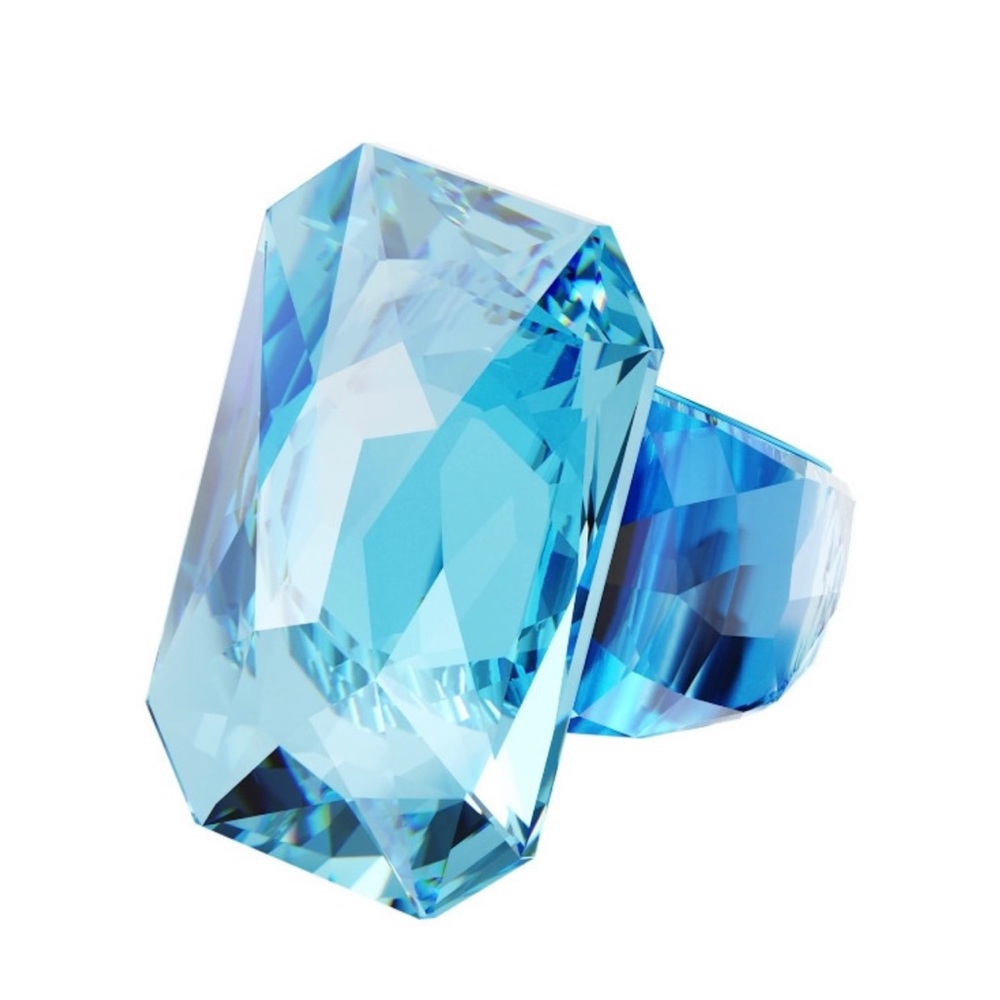 Swarovski, Lucent Motif Ring , Aquamarine